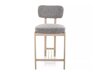 Chaise de bar mi-hauteur Detroit 956 (Gris clair + Cachemire)