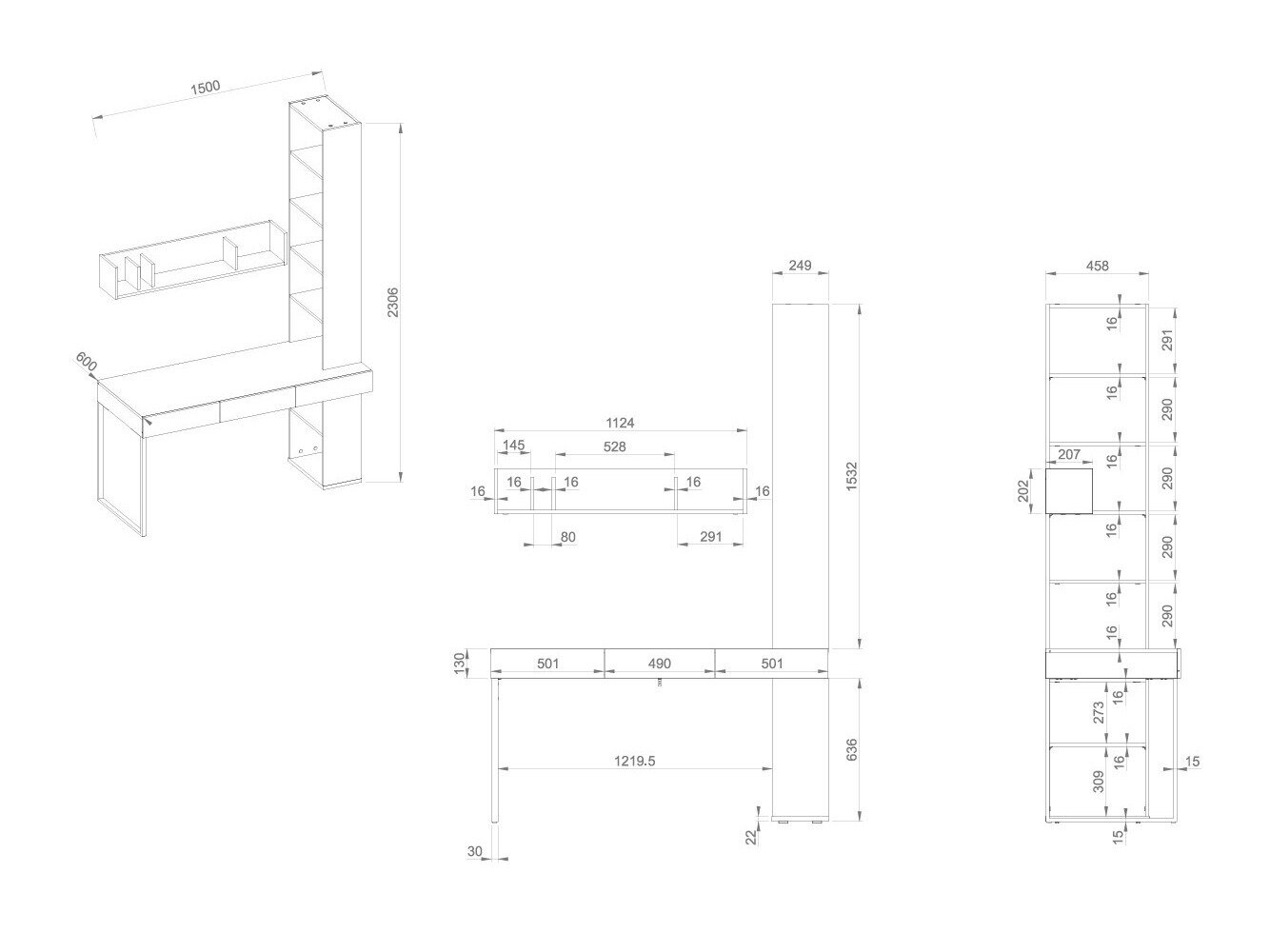 Skrivebord Sermavi 120