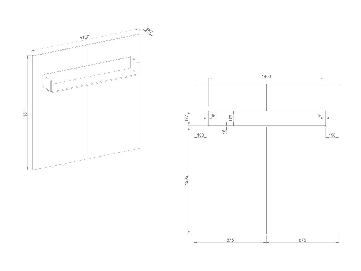 Wandplank Sermavi 123