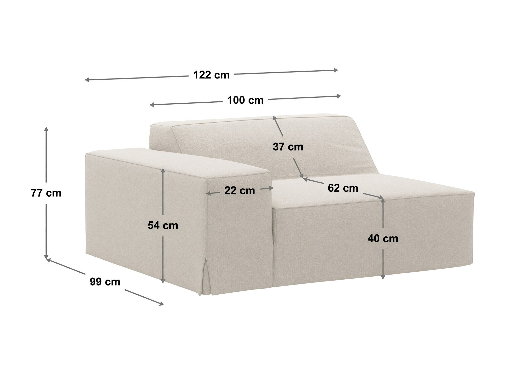 Modularni sedežni element Lomcalu 126 (Lins 04)