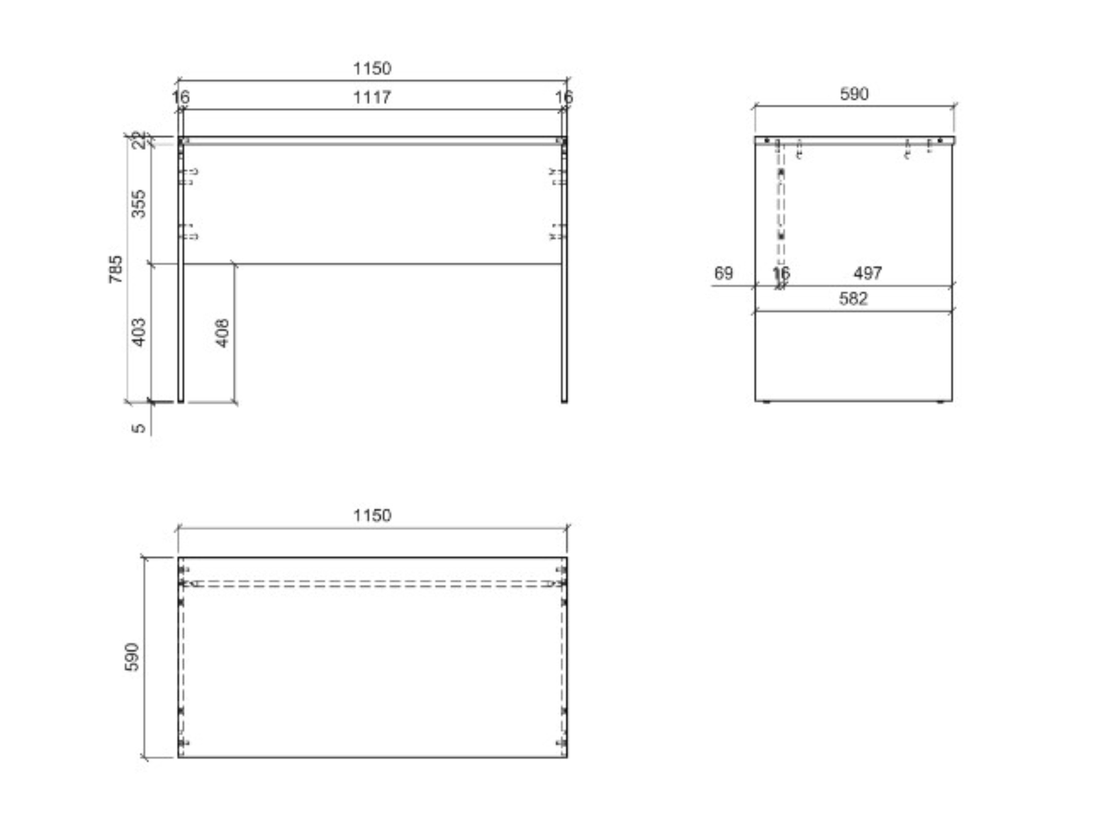 Bureau Fiofive 107 (Wit)