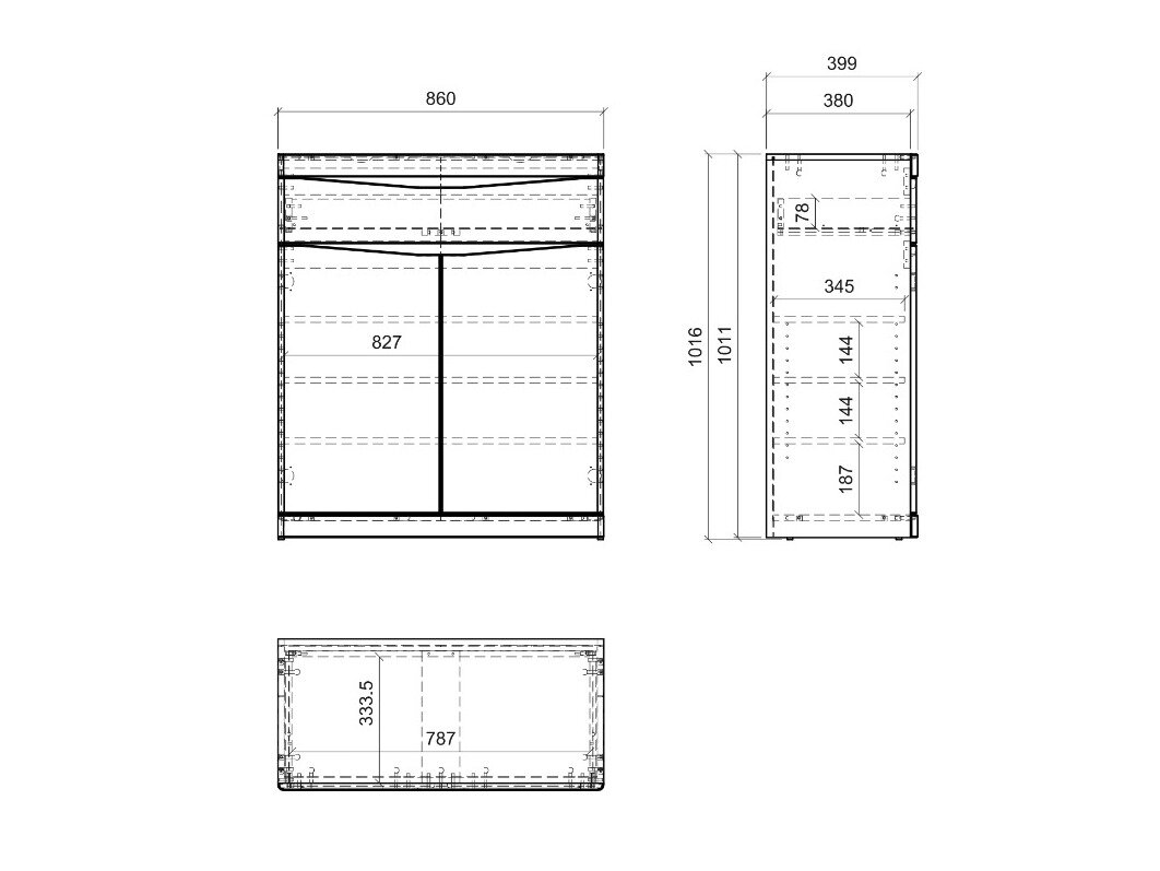 Ladekast Venlori 115 (Wit)