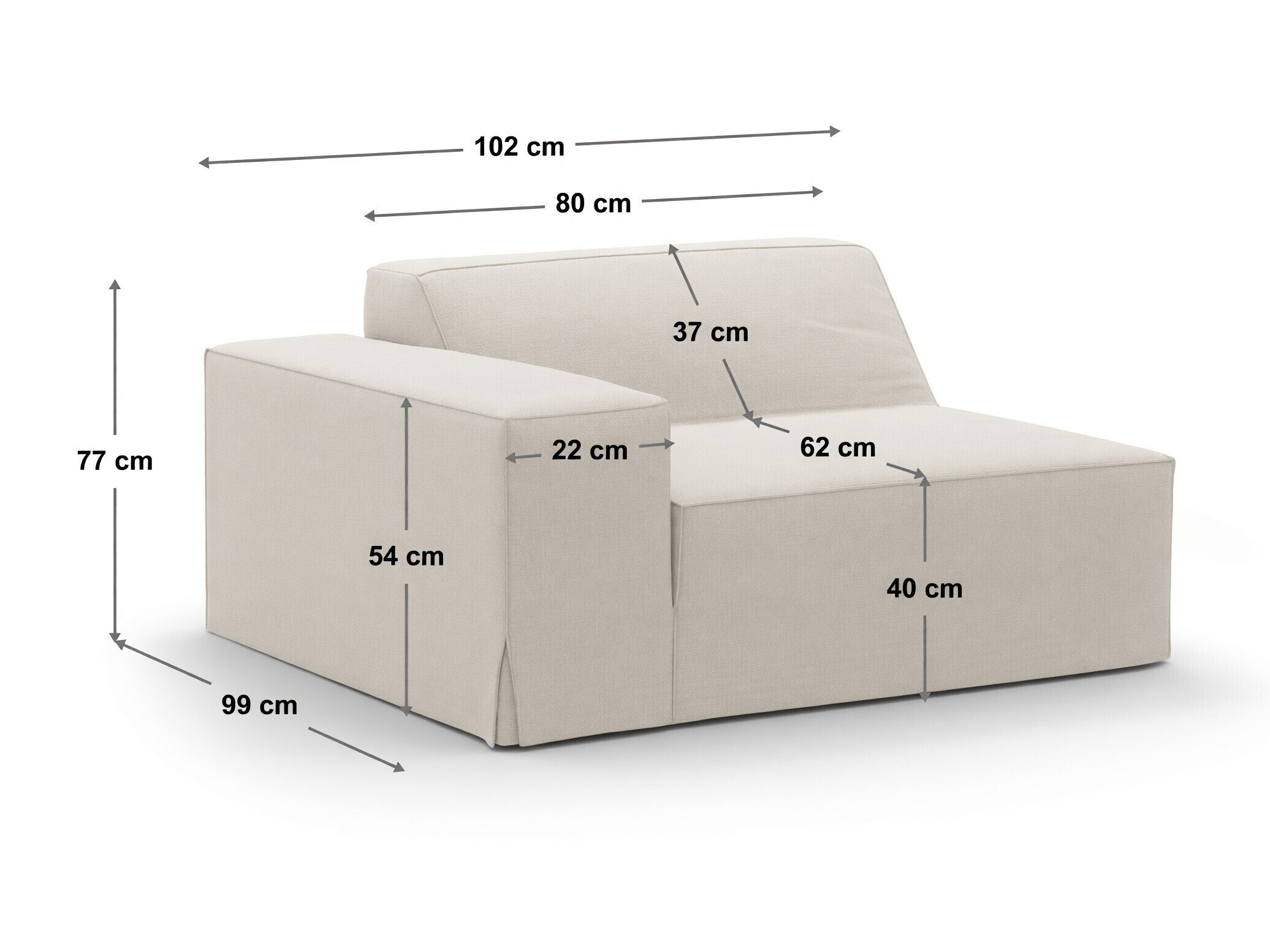 Modularni sedežni element Lomcalu 127 (Lins 04)