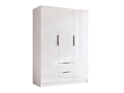 Kledingkast Closico Calvron I (Wit + Glanzend wit)