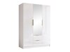 Kledingkast Closico Calvron II (Wit + Glanzend wit)