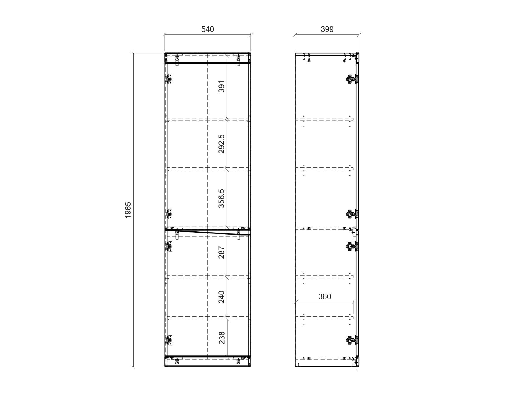 Boekenkast Venlori 127 (Wit + Grafiet)