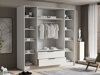 Garderobeskab Closico Cadron II (Hvid + Glansfuld hvid)