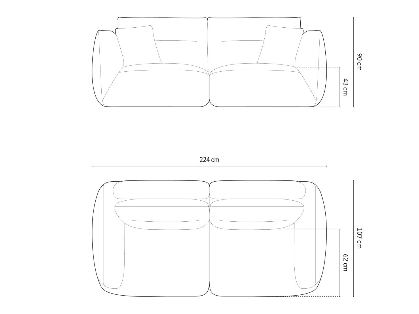 Sofa Felmeli 101 (Magic Velvet 2224)