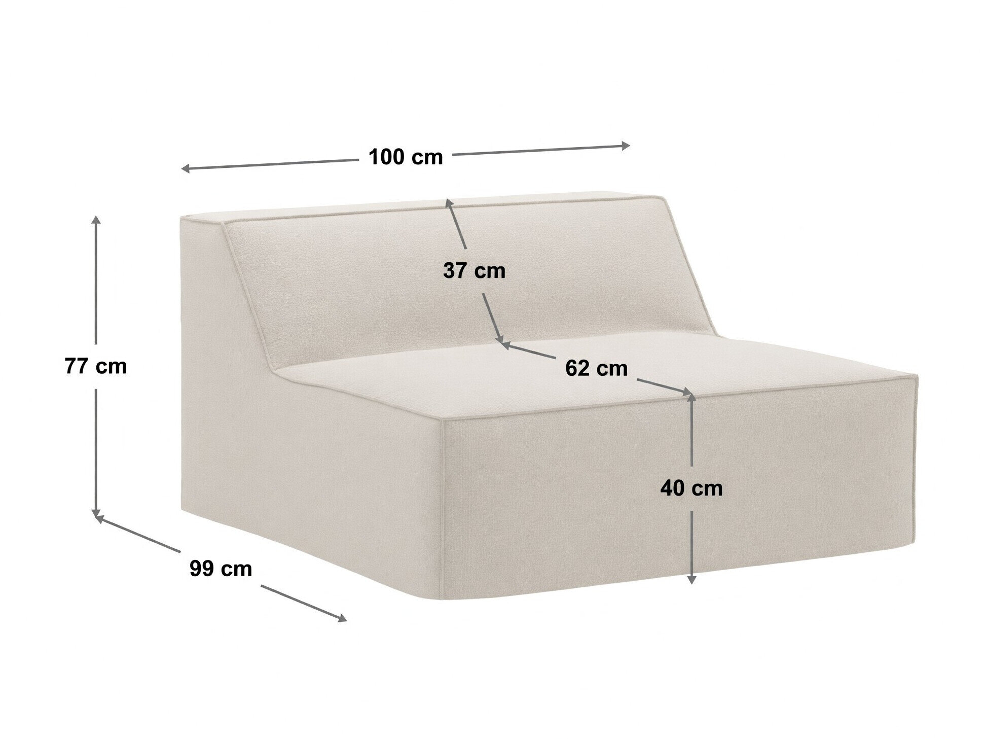Fotoliu modular Lomcalu 130 (Lins 22)