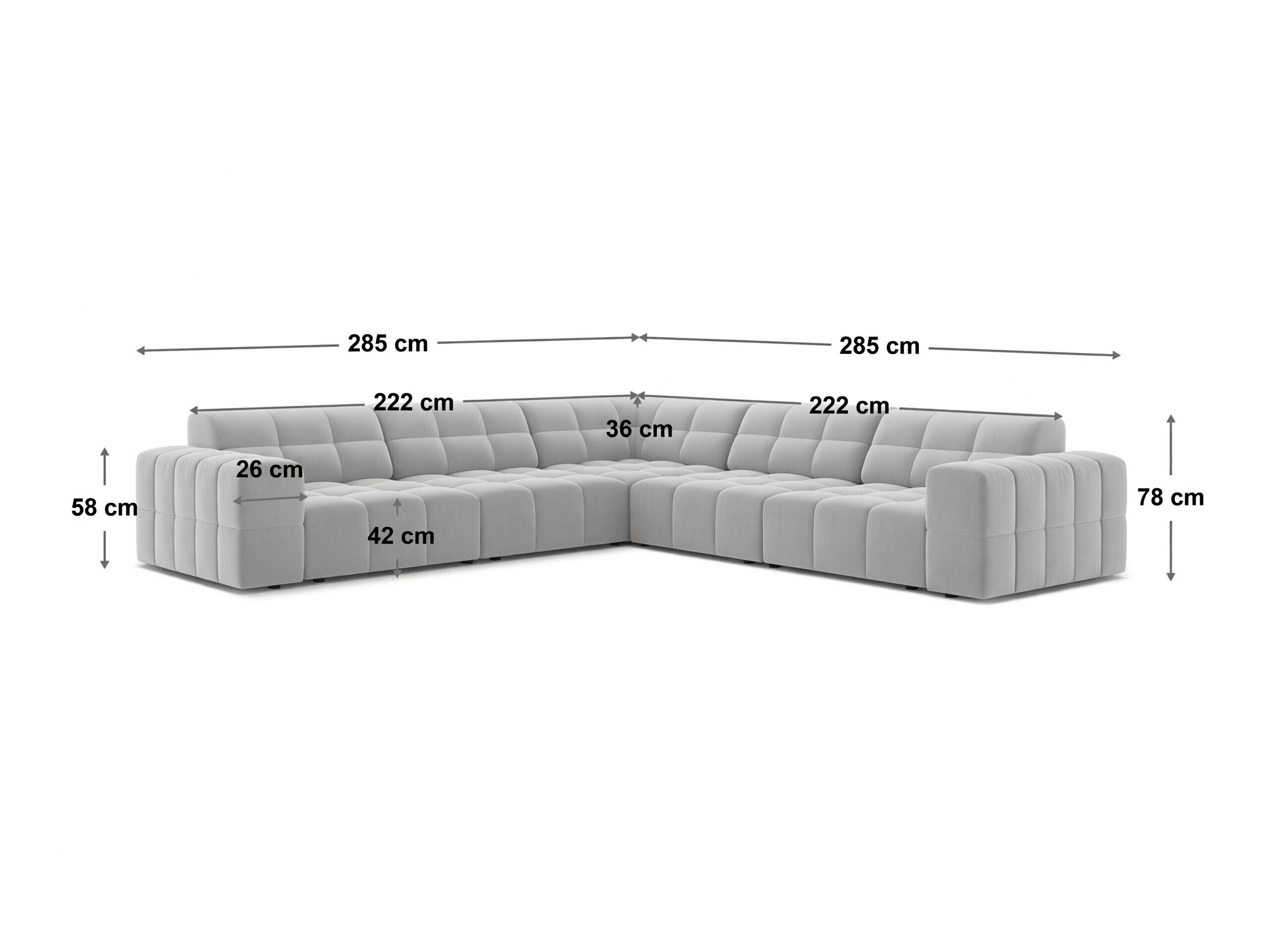Colțar modular Somelo 104 (Bluvel 14)
