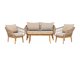 Buiten meubilair set Dallas 661 (Licht beige + Acacia)
