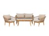 Buiten meubilair set Dallas 661 (Licht beige + Acacia)