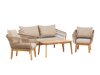 Buiten meubilair set Dallas 661 (Licht beige + Acacia)
