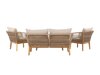 Buiten meubilair set Dallas 661 (Licht beige + Acacia)
