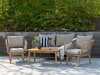 Buiten meubilair set Dallas 661 (Licht beige + Acacia)