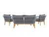 Buiten meubilair set Dallas 661 (Grijs + Acacia)