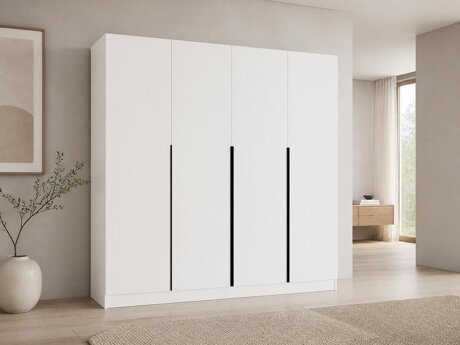 Kledingkast Mandeville 370 (Wit + Zwart)