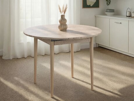 Asztal Novato 148 (Tölgy + Világos Travertine)