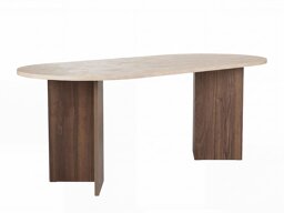 Asztal Novato 138 (Világos Travertine + Dió)