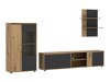 Woonkamerset Ontario 226 (Antraciet + Artisan eiken)