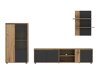 Woonkamerset Ontario 226 (Antraciet + Artisan eiken)