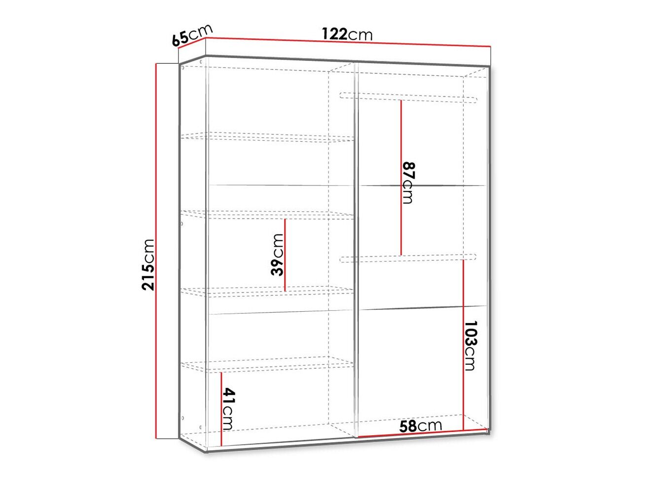 Armoire Honolulu 123 (Graphite)