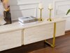 Comodă TV Novato 105 (Deschis Travertine + Auriu)