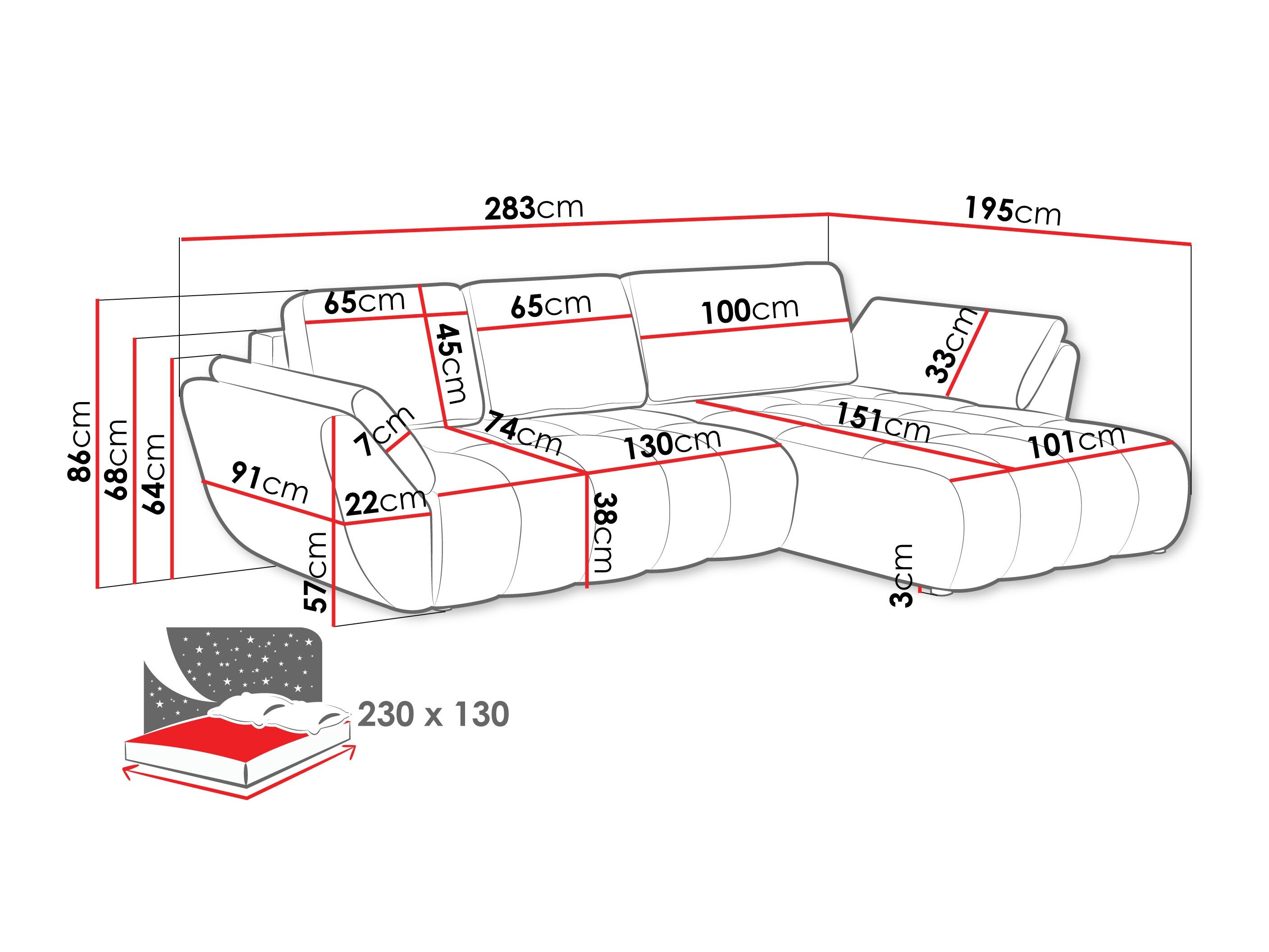 Hjørnesofa Camden 108 (Margo 227.09)