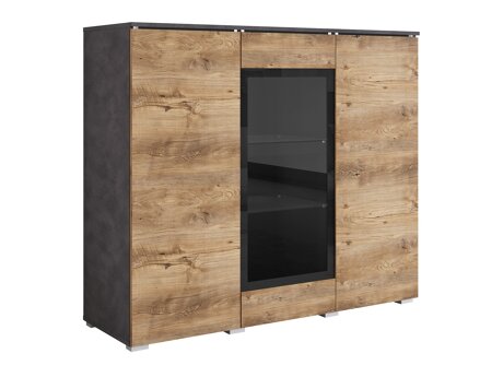 Dressoir Mirfivo 103 (Matera grijs + Kastanje)