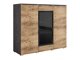 Dressoir Mirfivo 103 (Matera grijs + Kastanje)
