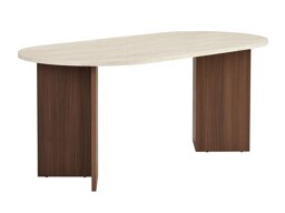Miza Novato 131 (Svetel travertin + Oreh)