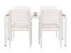 Tafel en stoelen set Dallas 5318 (Wit + Teak)