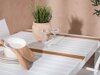 Tafel en stoelen set Dallas 5318 (Wit + Teak)