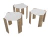 Set stolića za kavu Kailua 2770 (Bijela + Svijetli orah)