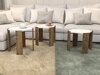 Set stolića za kavu Kailua 2770 (Bijela + Svijetli orah)