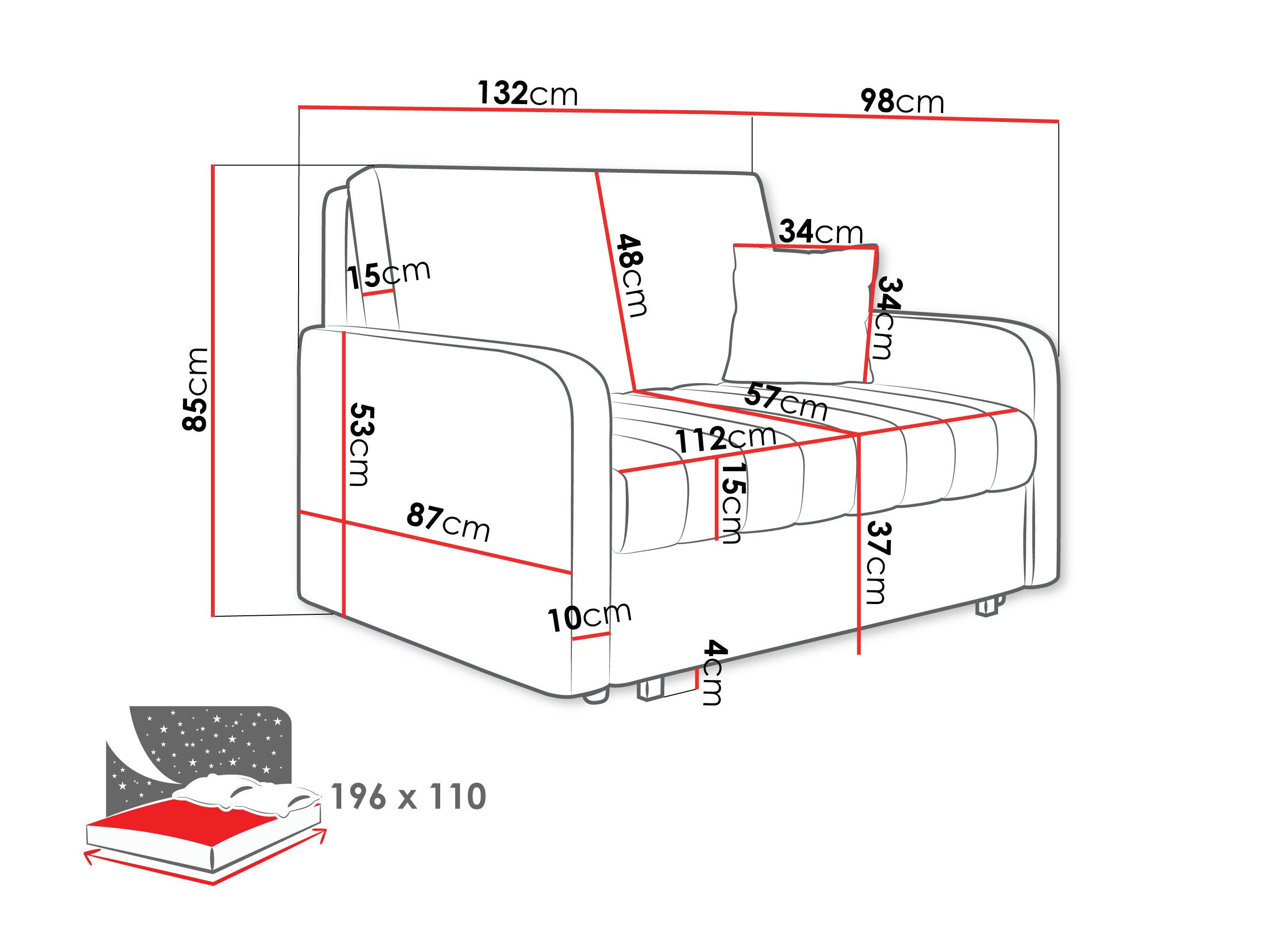 Sovesofa Columbus 259 (Polo 894)
