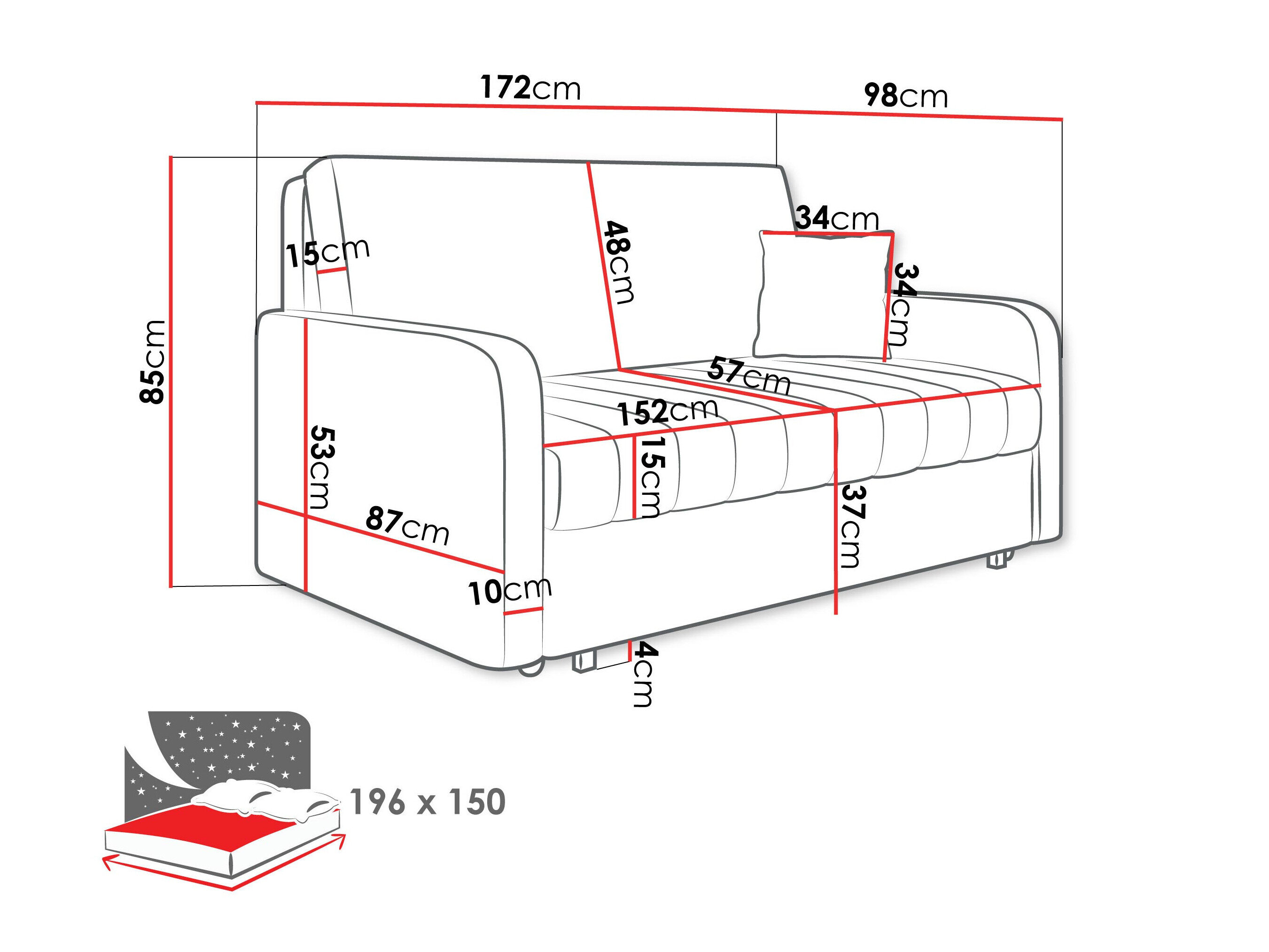 Sovesofa Columbus 261 (Polo 897)