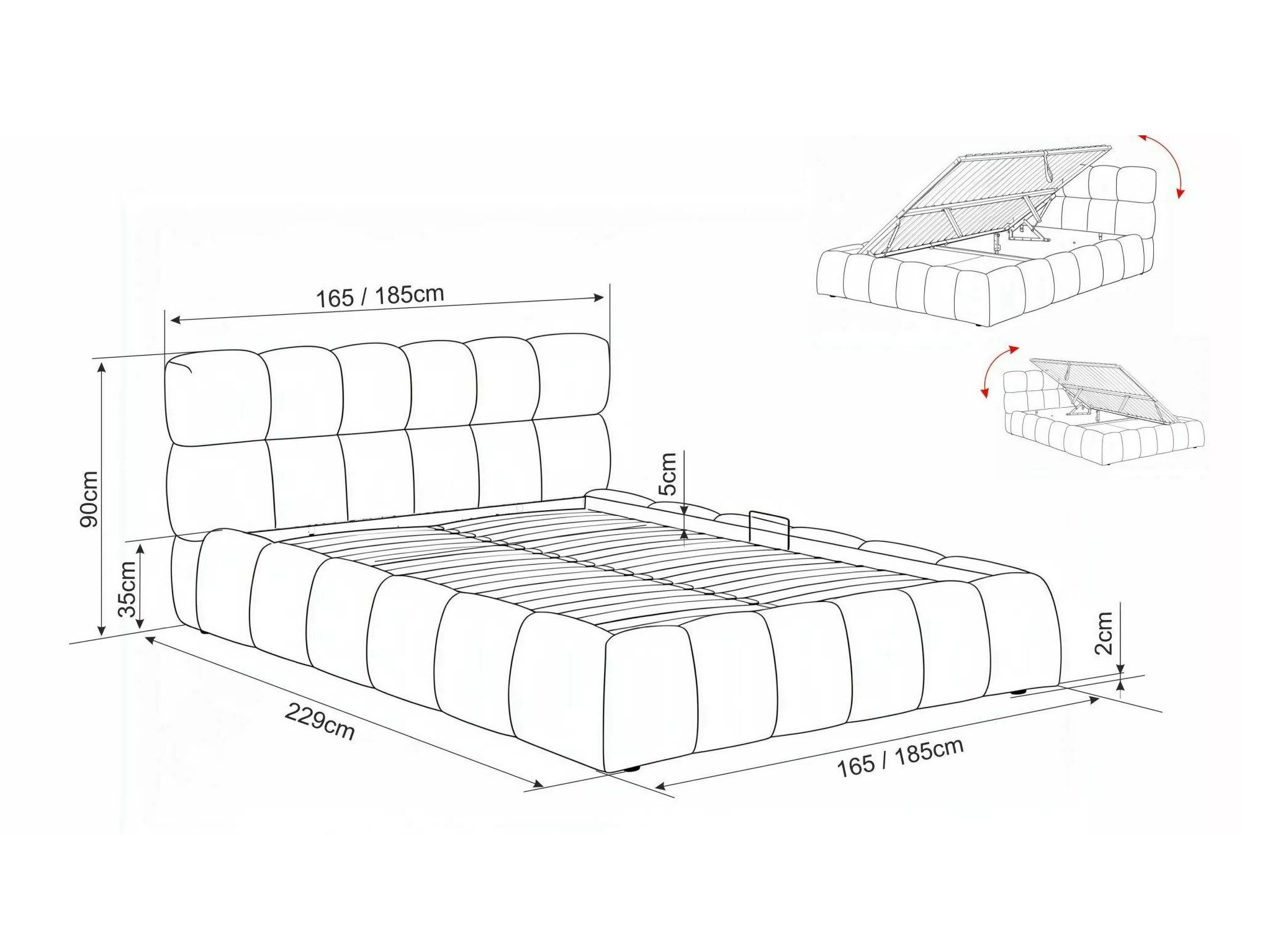 Bed Detroit 969 (Raven 30)