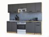 Keukenset Houston 856 (Antraciet + Craft eiken)