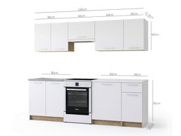 Keukenset Houston 856 (Antraciet + Craft eiken)