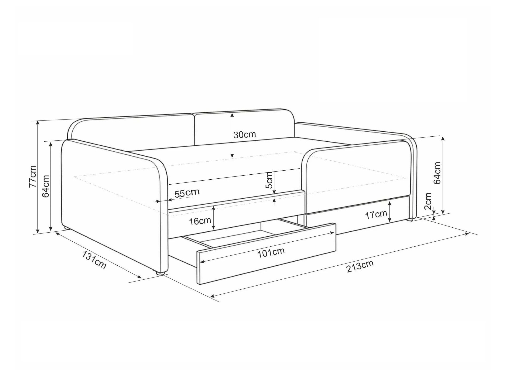 Bed Detroit 967 (Raven 24)