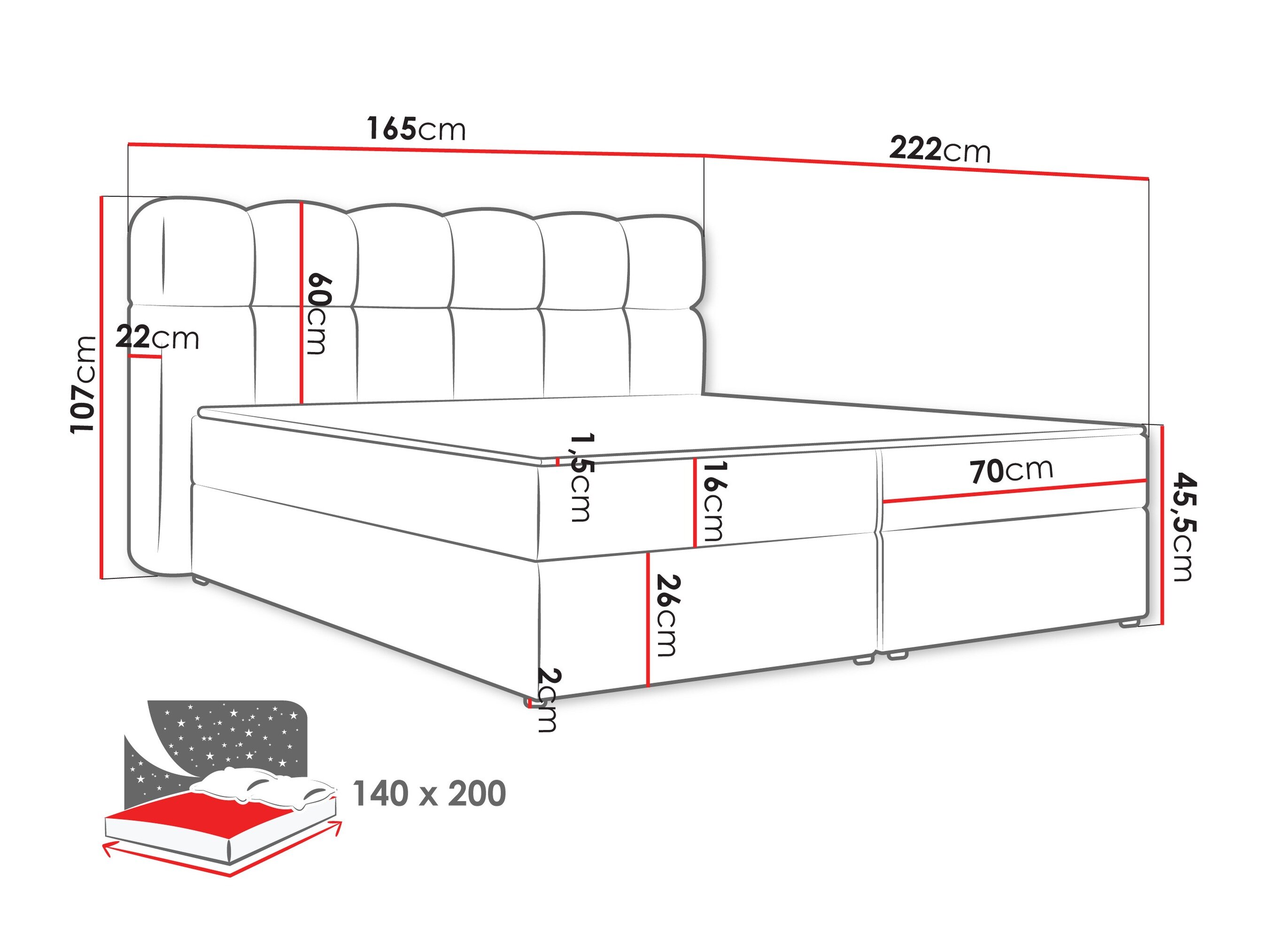Boxspring Stonecrest 113 (Lambi 03)