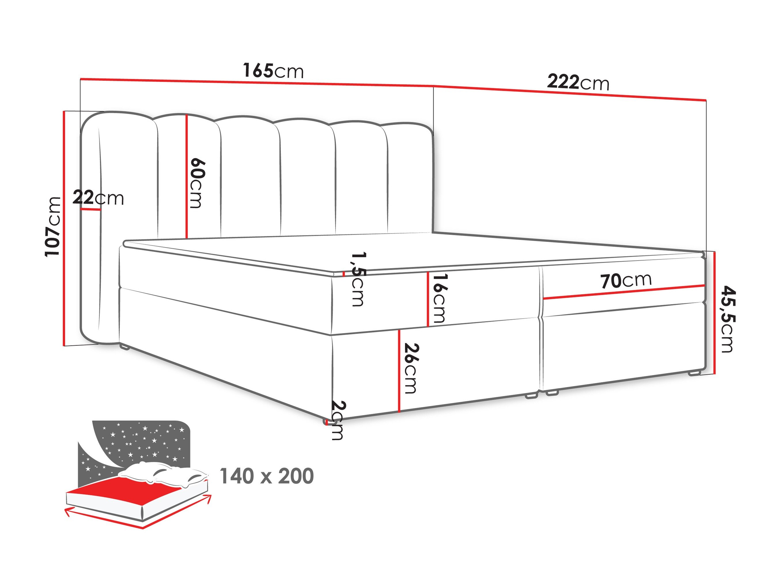 Pat boxspring Stonecrest 112 (Lambi 04)