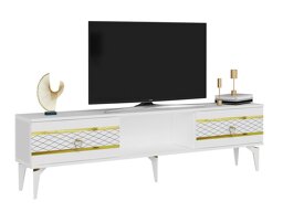 Comodă TV Asheboro 202 (Alb + Aur)
