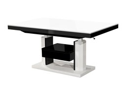 Transformeerbare salontafel Hoboken 100 (Glanzend wit + Glanzend zwart)
