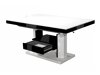 Transformeerbare salontafel Hoboken 100 (Glanzend wit + Glanzend zwart)