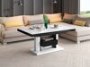 Transformeerbare salontafel Hoboken 100 (Glanzend wit + Glanzend zwart)