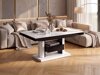 Transformeerbare salontafel Hoboken 100 (Glanzend wit + Glanzend zwart)
