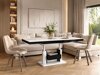 Transformeerbare salontafel Hoboken 100 (Glanzend wit + Glanzend zwart)