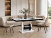 Transformeerbare salontafel Hoboken 100 (Glanzend wit + Glanzend zwart)